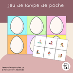 jeu lampe de poche observation langage enfant