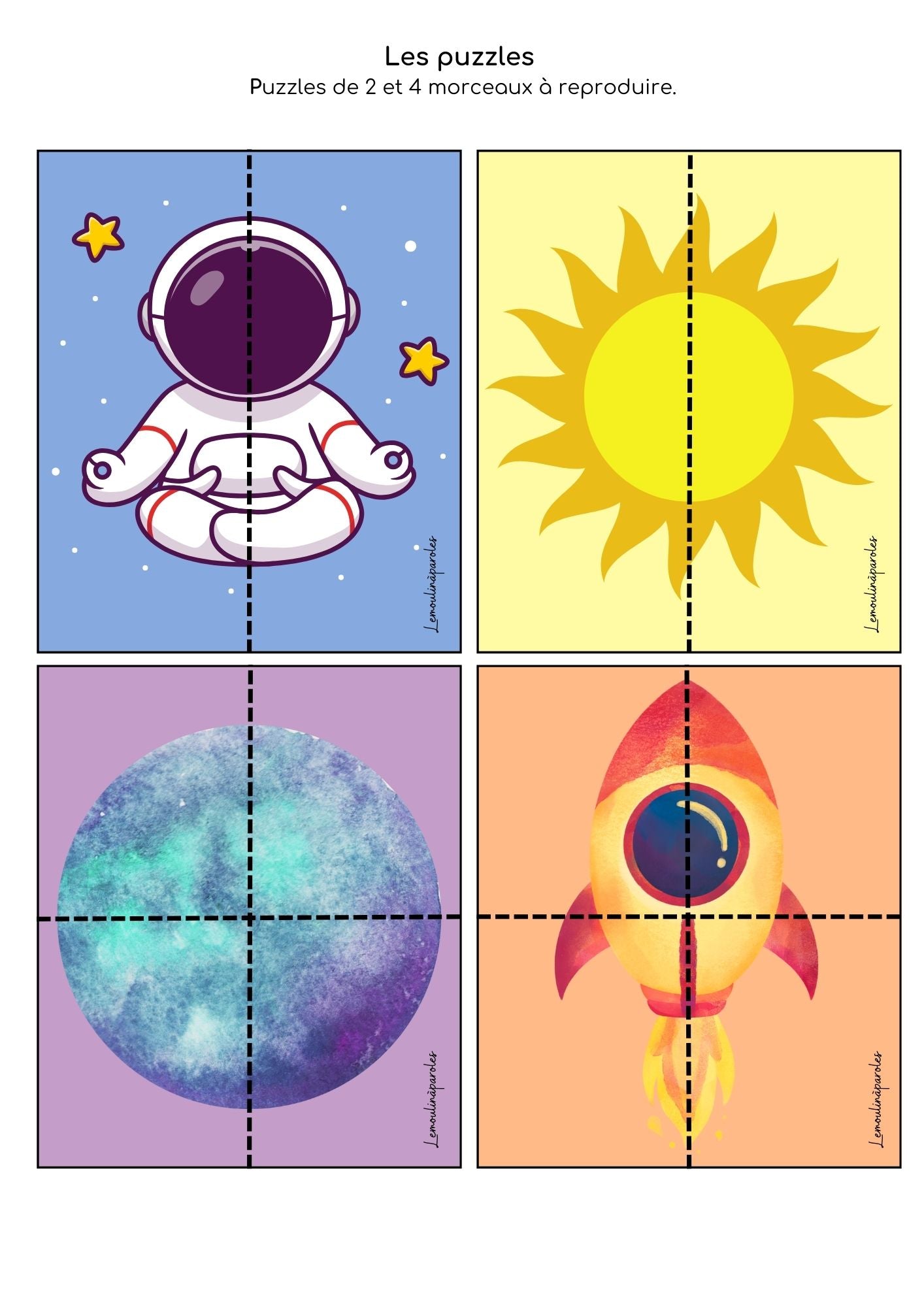 Cahier d'activités - dans l'espace