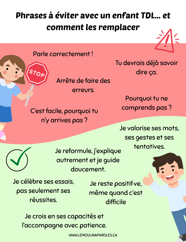 Affiche éducative - Encourager plutôt que corriger | Le Moulin à Paroles
