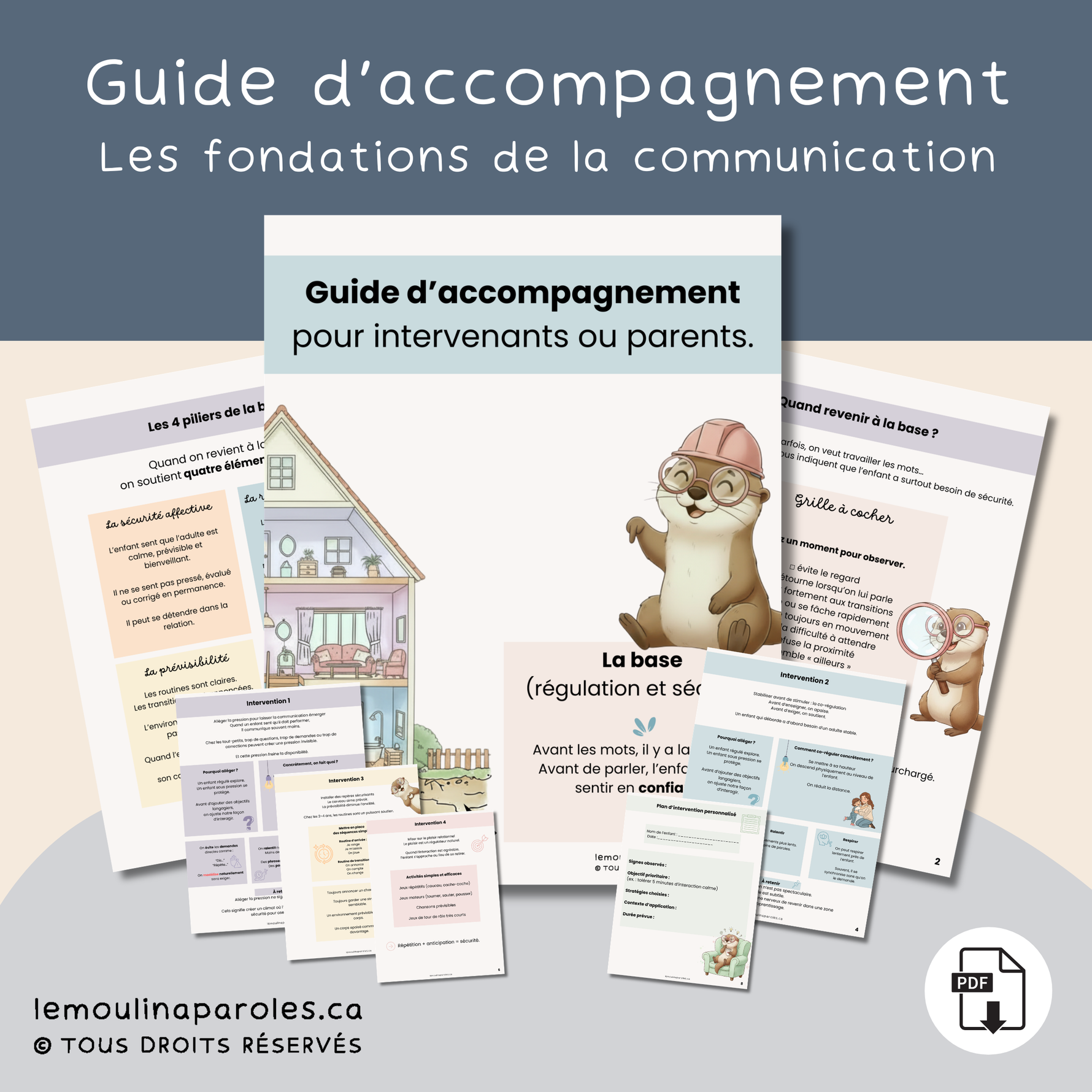 cahier intervention langage enfant régulation sécurité communication tout-petits