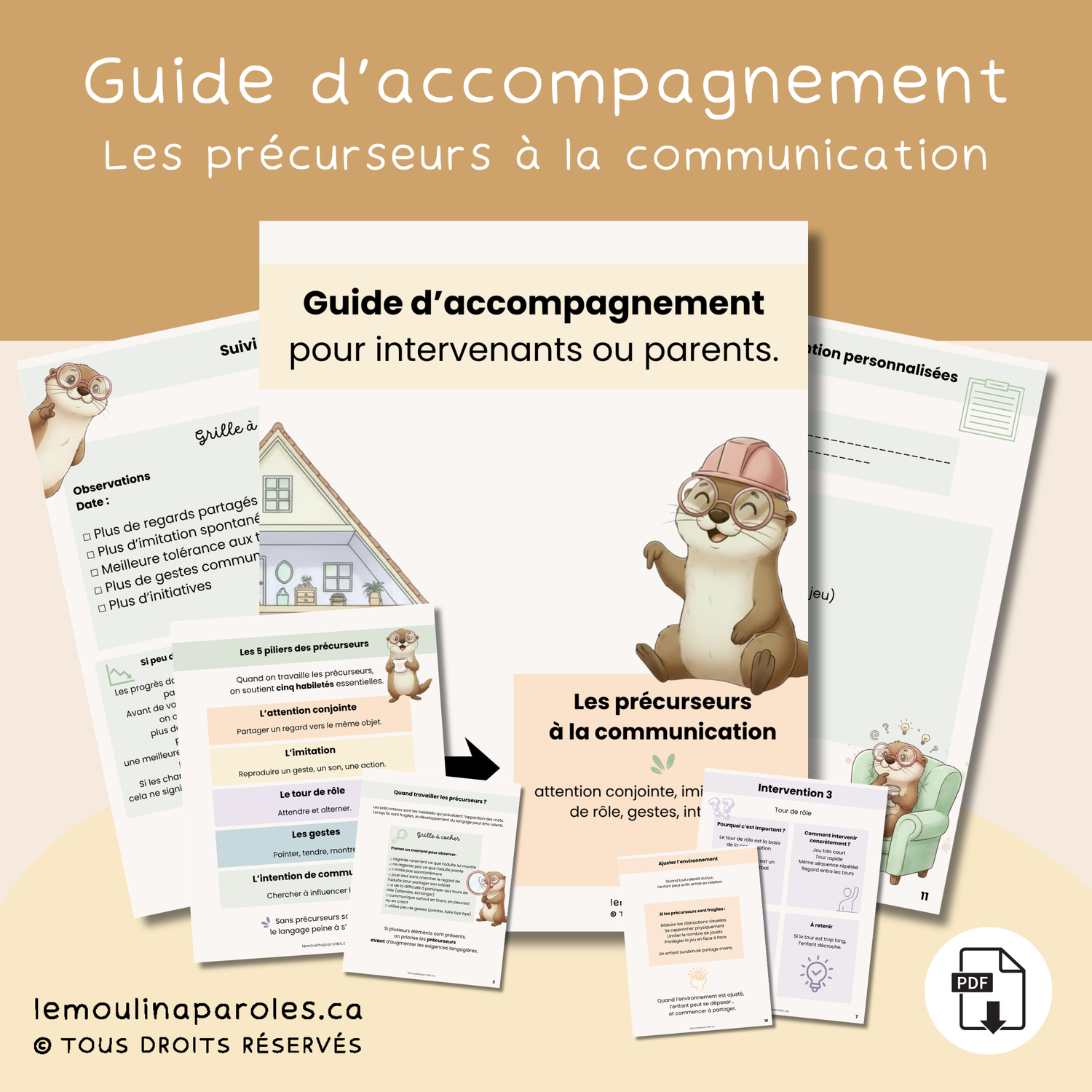 Cahier d’intervention – Les précurseurs à la communication (stimulation du langage)