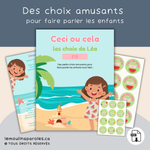 Cartes éducatives Ceci ou cela été pour stimuler le langage et les choix chez les enfants – Le Moulin à Paroles