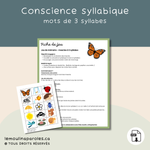 jeu mémoire enfant insectes syllabes activité langage orthophonie PDF éducatif 3-6 ans