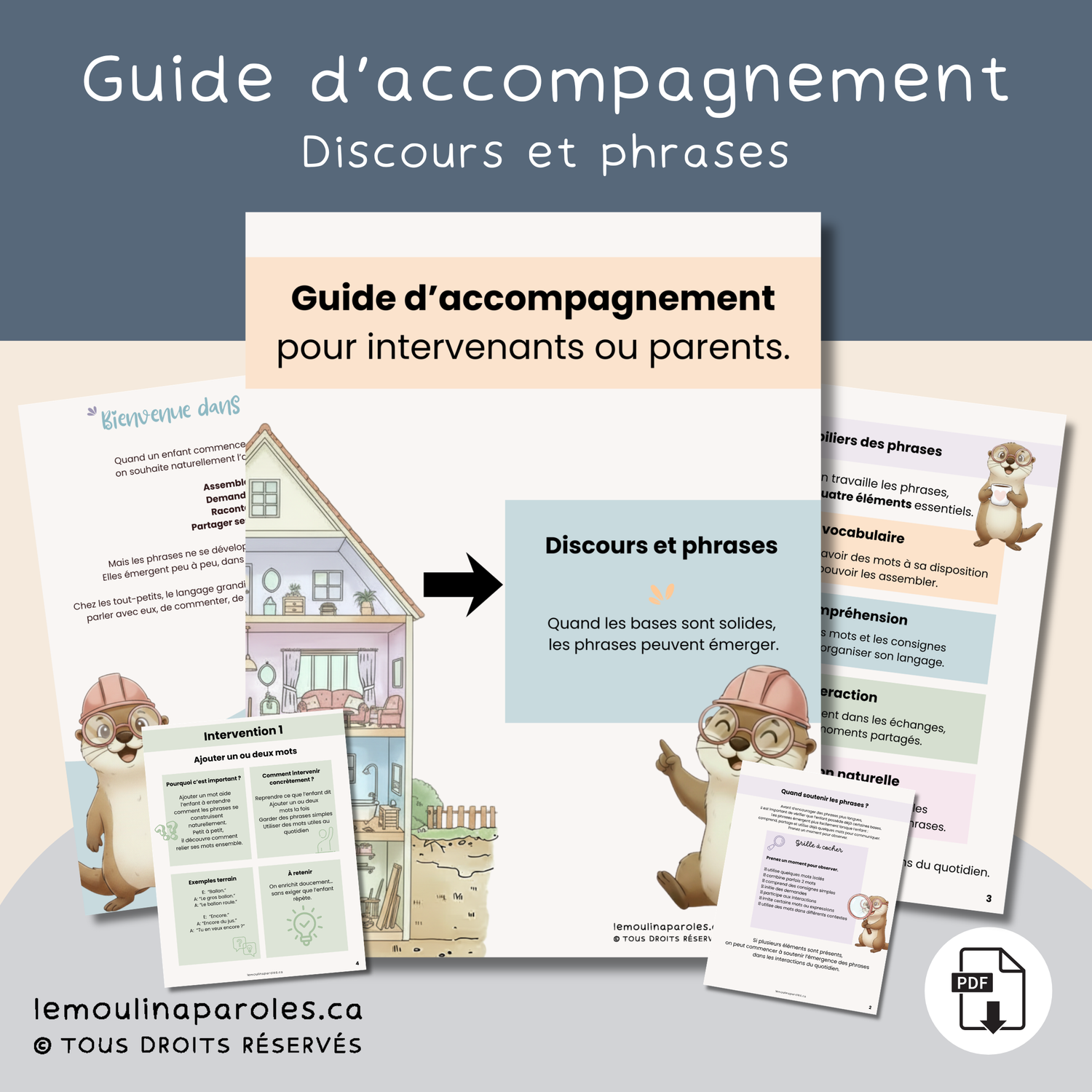 Cahier d’intervention – Discours et phrases (stimulation du langage)