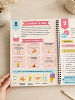 Trousse de jeu symbolique Crème glacée pour stimuler le langage, comprenant menus, commandes, recettes, vocabulaire illustré et matériel imprimable pour enfants d'âge préscolaire et primaire.
