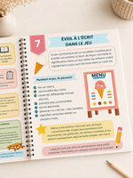 Trousse de jeu symbolique Crème glacée pour stimuler le langage, comprenant menus, commandes, recettes, vocabulaire illustré et matériel imprimable pour enfants d'âge préscolaire et primaire.