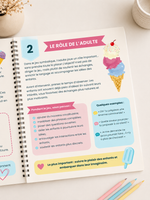 Trousse de jeu symbolique Crème glacée pour stimuler le langage, comprenant menus, commandes, recettes, vocabulaire illustré et matériel imprimable pour enfants d'âge préscolaire et primaire.