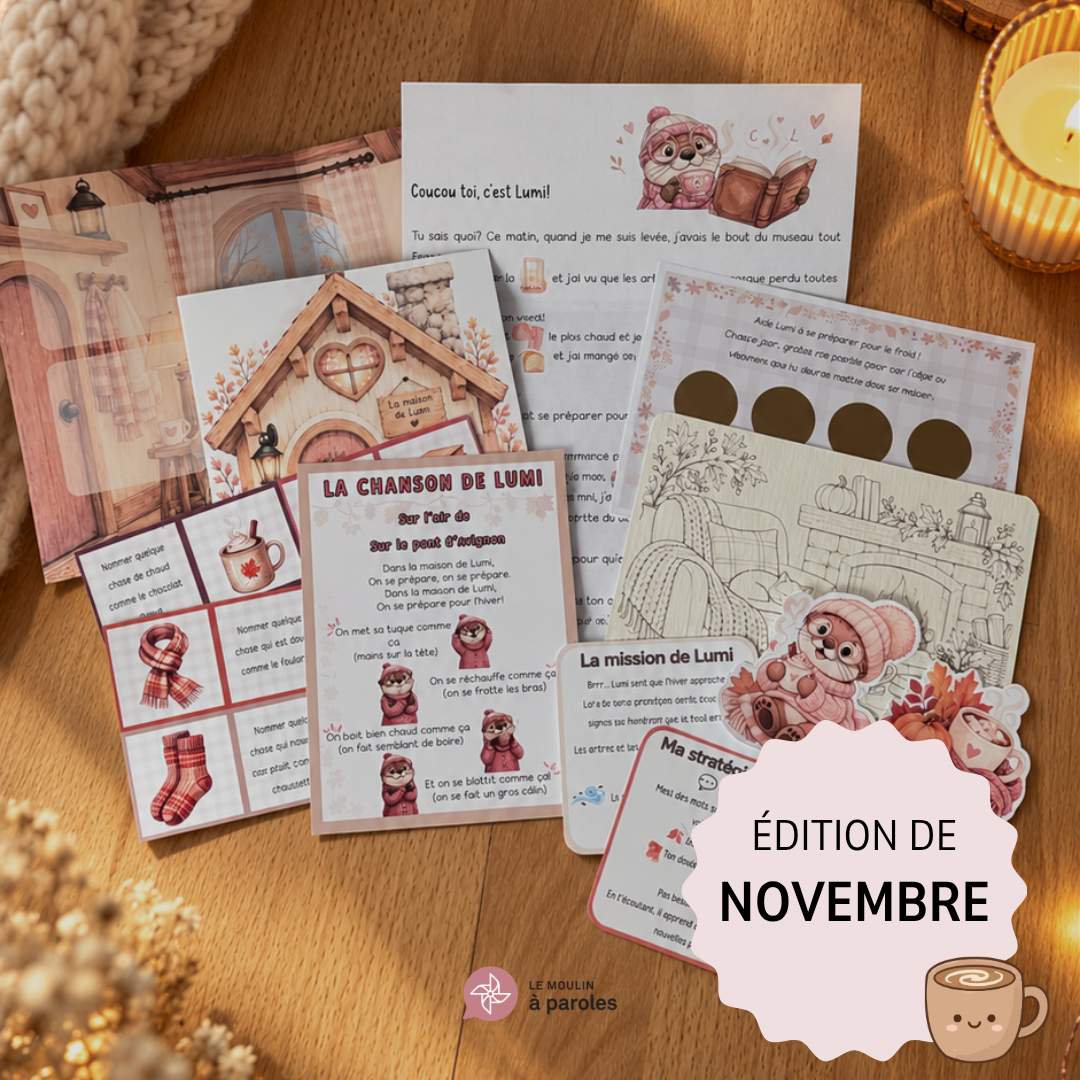 Lettre interactive, activités et petites surprises du Courrier de Lumi pour stimuler le langage des enfants