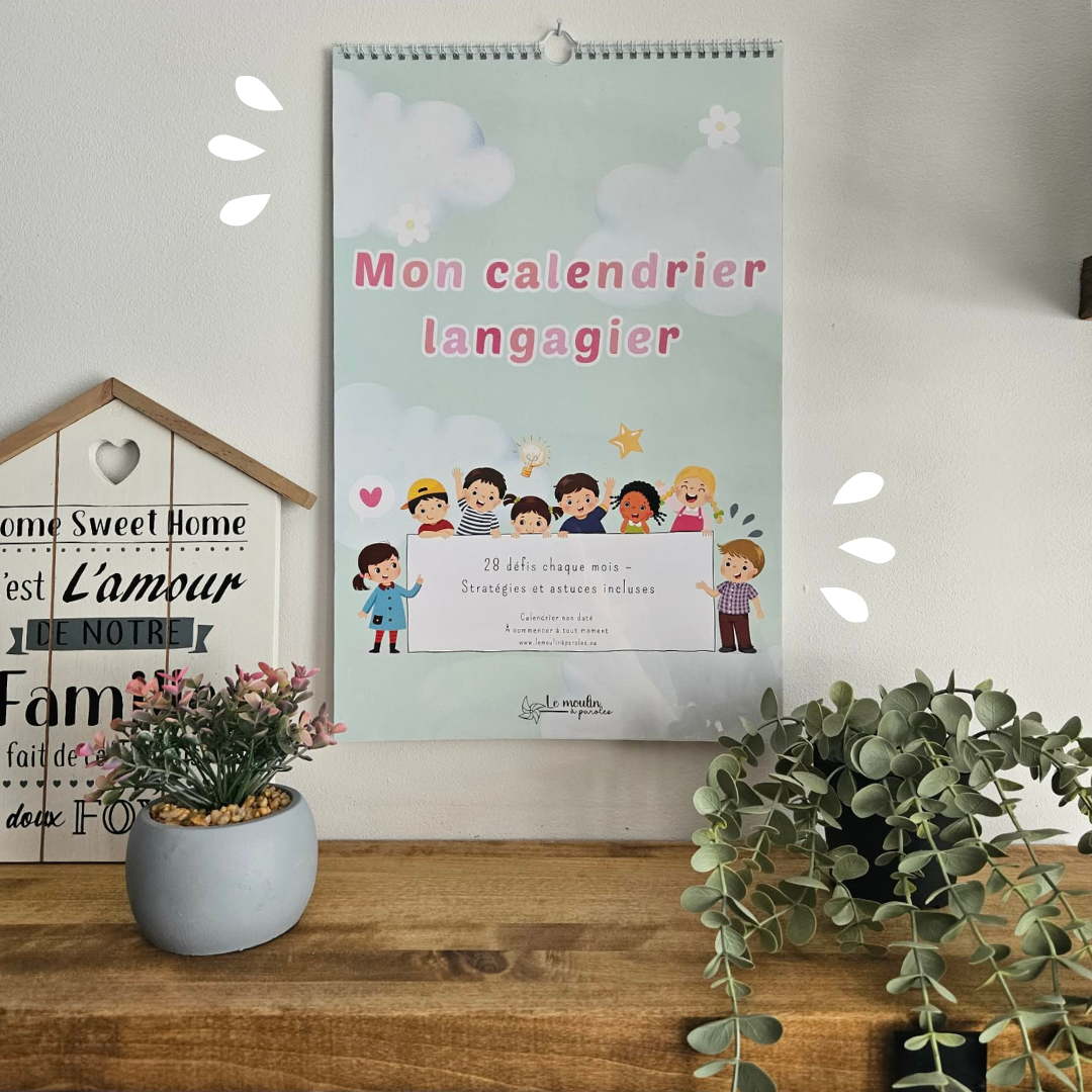 Mon calendrier langagier – Calendrier thématique réutilisable