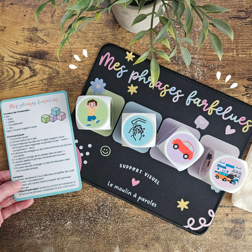 Mes phrases farfelues – Dés éducatifs pour travailler la structure de phrase | Orthophonie & Langage