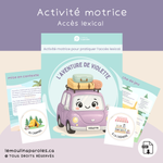 L'aventure de Violette, activité motrice pour stimuler le langage chez les enfants de 3 à 5 ans avec pastilles de destinations vacances à imprimer.