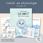 Cahier son F enfant Félix le phoque couverture
Activité conscience phonologique son F enfant images à identifier
Exercice pré-écriture lettre F mots à tracer enfant
Jeu association image mot son F éducatif
Activité tri mots son F enfant
Images à découper activité langage son F
Mots mêlés son F enfant activité éducative