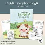 Cahier son V enfant Vasco le veau couverture
Activité conscience phonologique son V enfant images à identifier
Exercice pré-écriture lettre V mots à tracer enfant
Jeu association image mot son V éducatif
Activité tri mots son V enfant
Images à découper activité langage son V
Mots mêlés son V enfant activité éducative