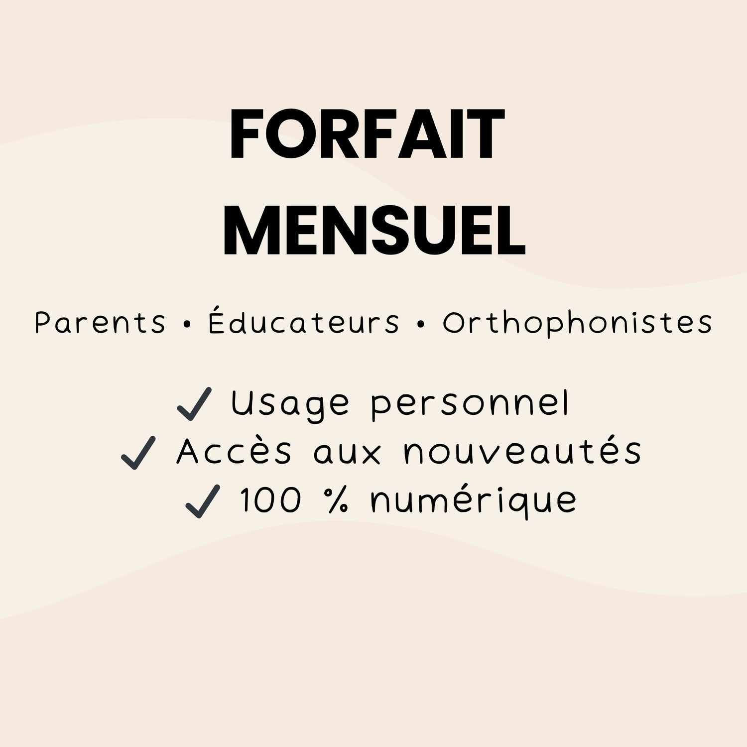 Abonnement mensuel avec accès aux nouveautés en stimulation du langage pour enfants de 3 à 8 ans