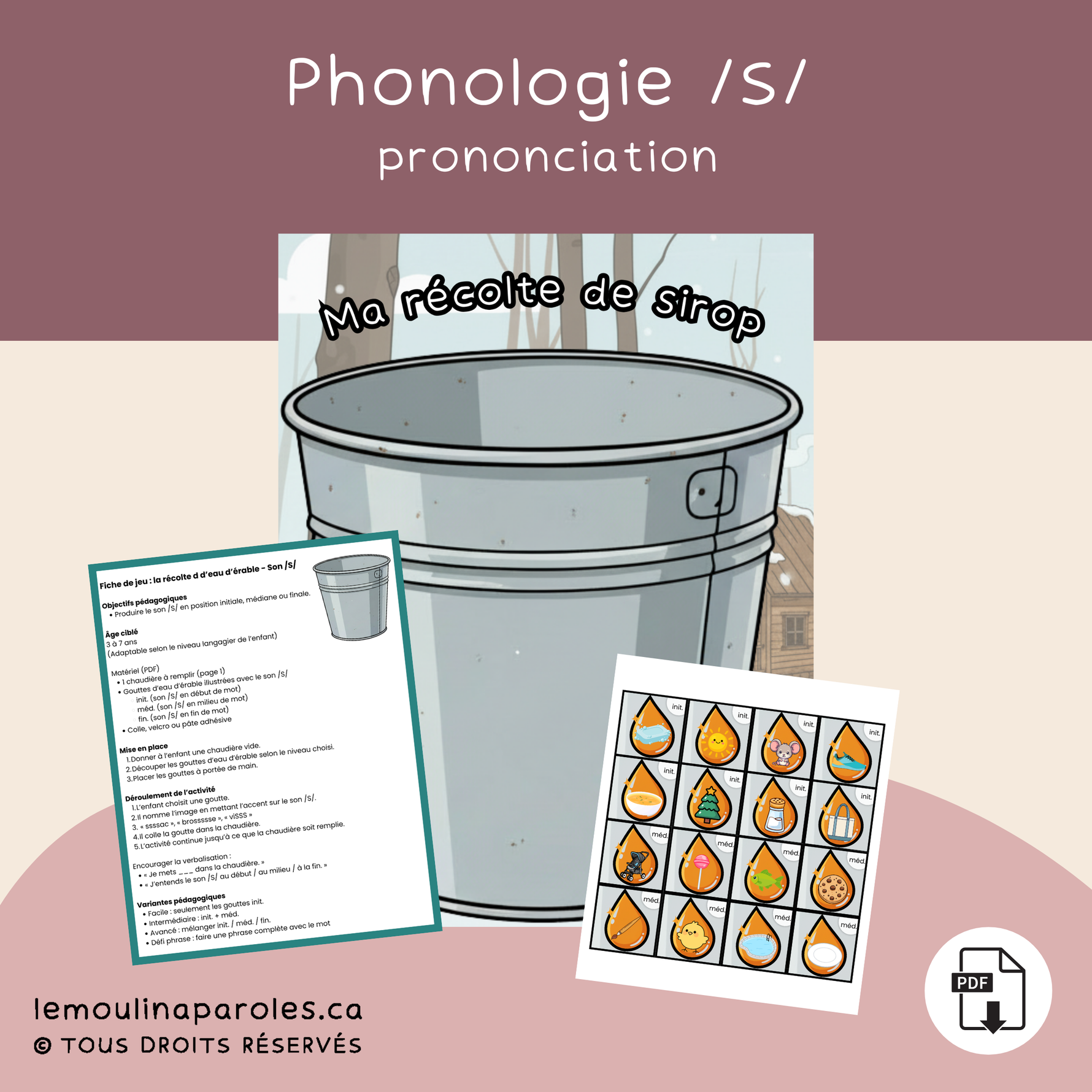 activité cabane à sucre stimulation du langage son S enfants 3 à 8 ans