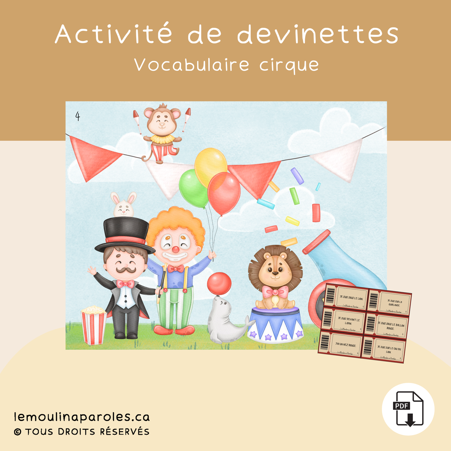 Les devinettes - cirque