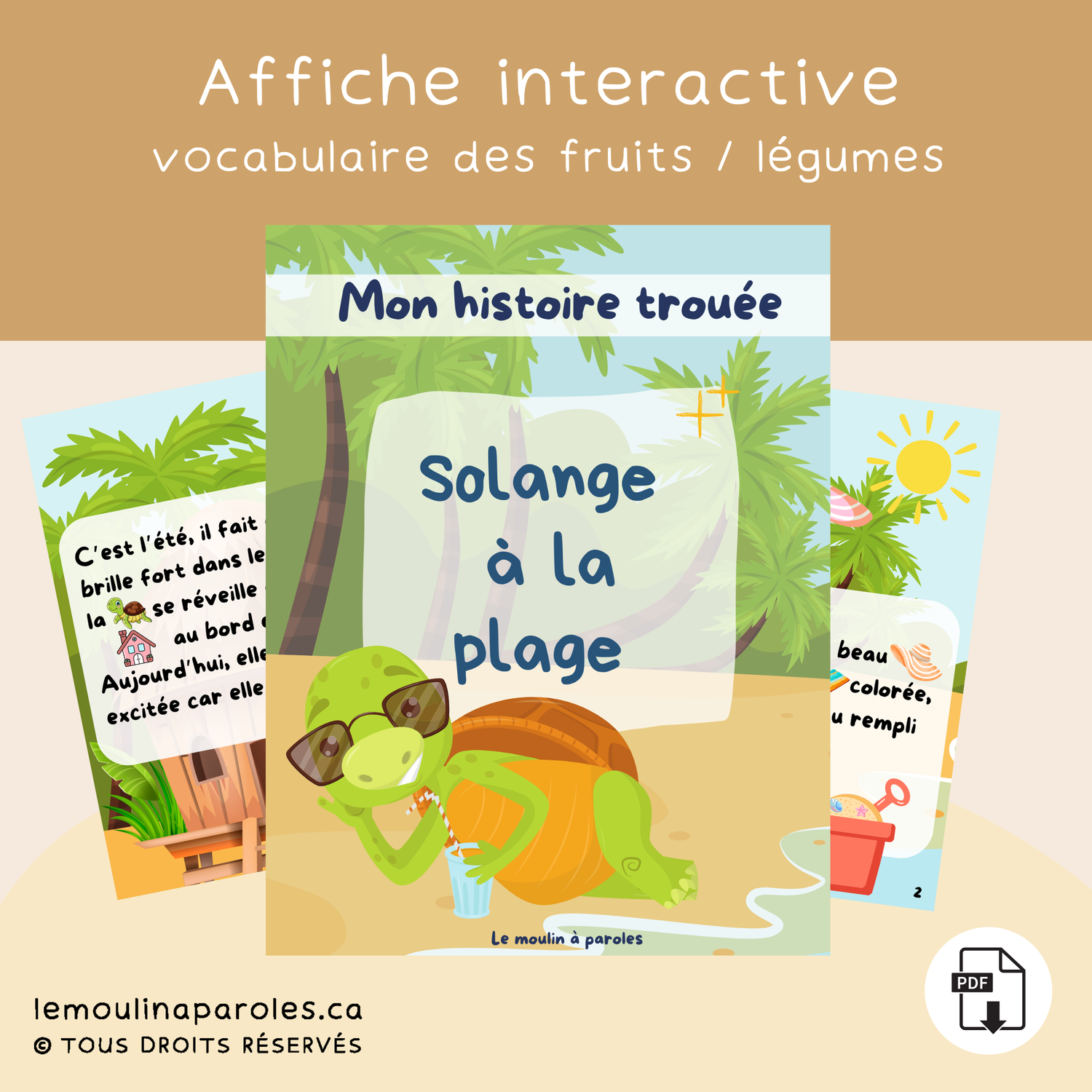 Mon histoire trouée - Solange à la plage