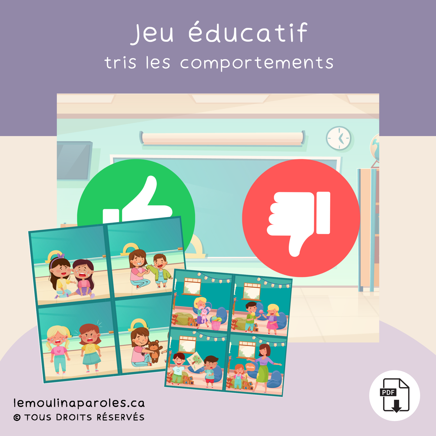 Trie les comportements - 3 à 8 ans