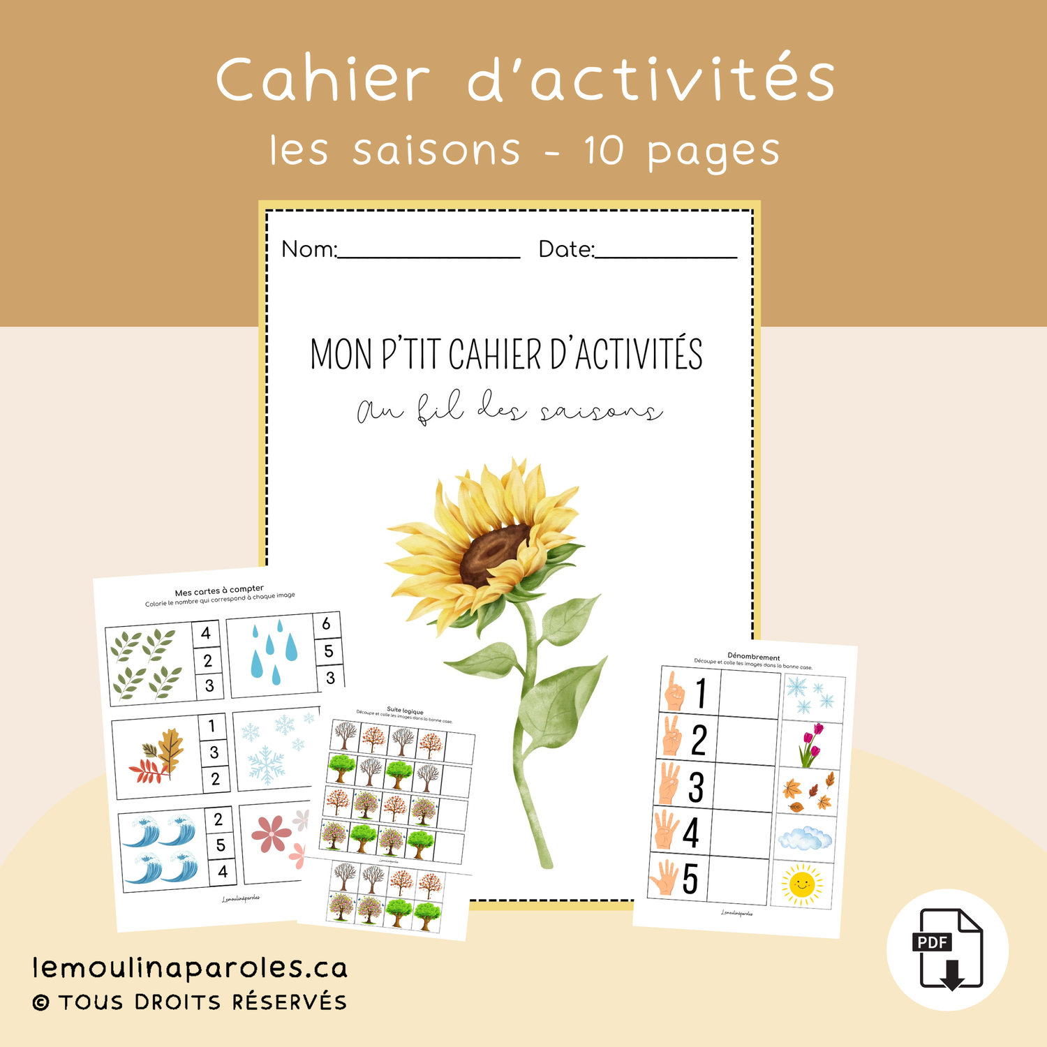 Cahier d'activités - au fil des saisons