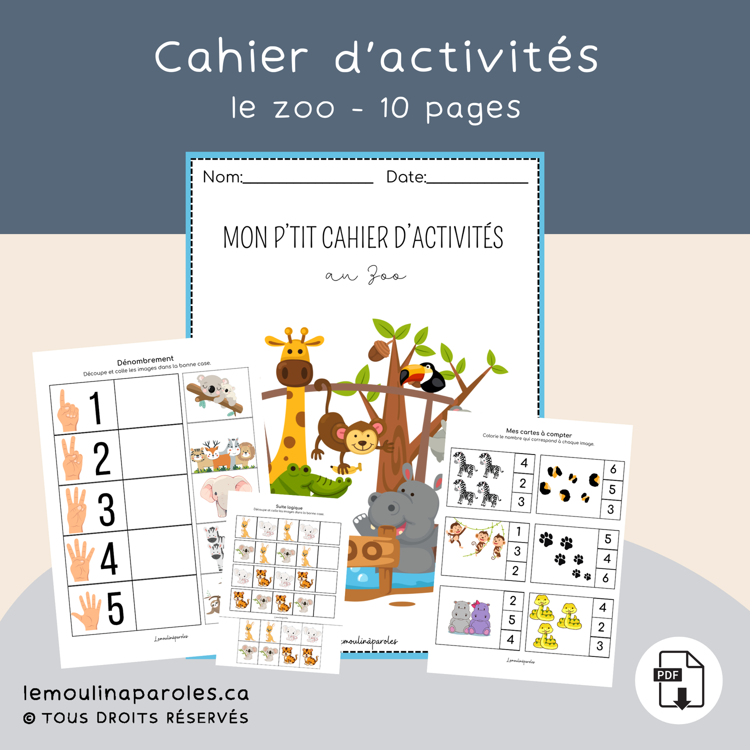 Cahier d'activités - Zoo