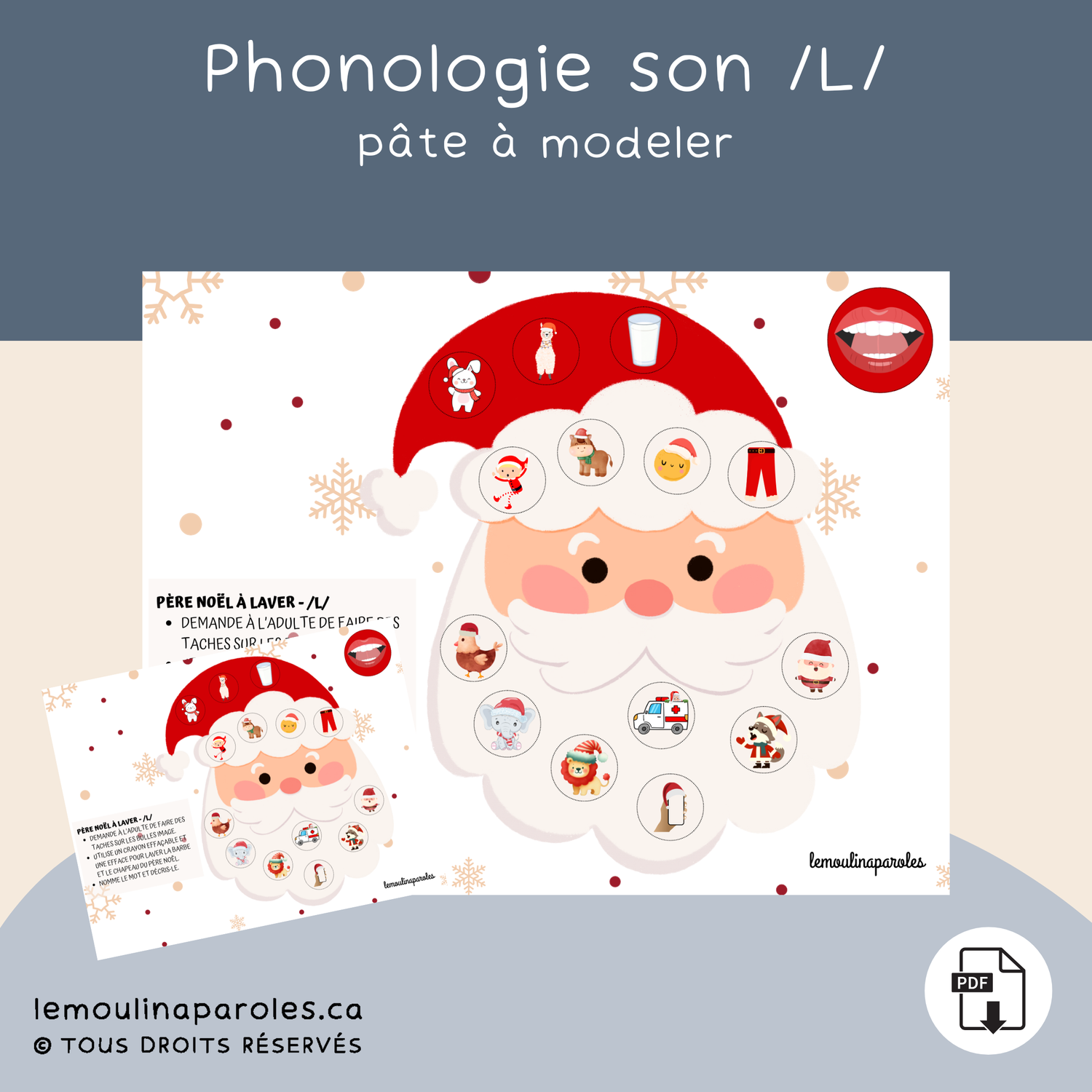 Père Noël à laver - son /L/