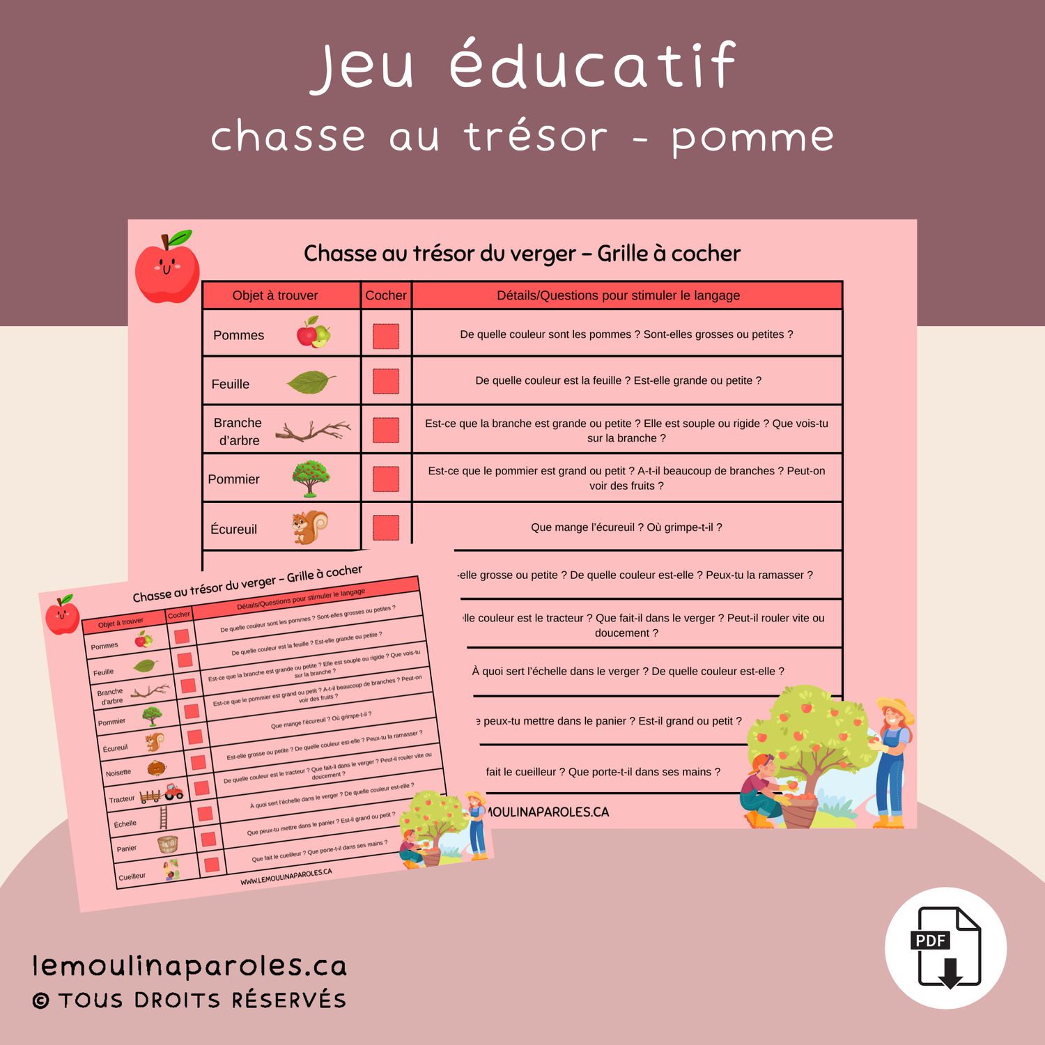 Chasse au trésor du verger