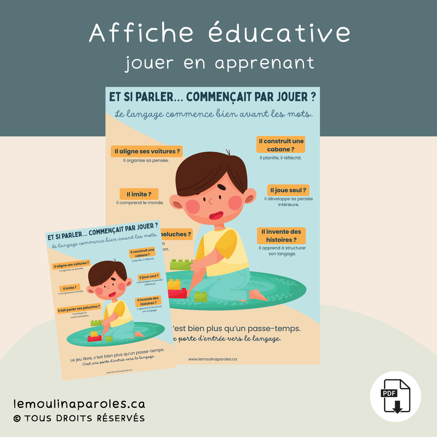Affiche – Le langage commence par le jeu !