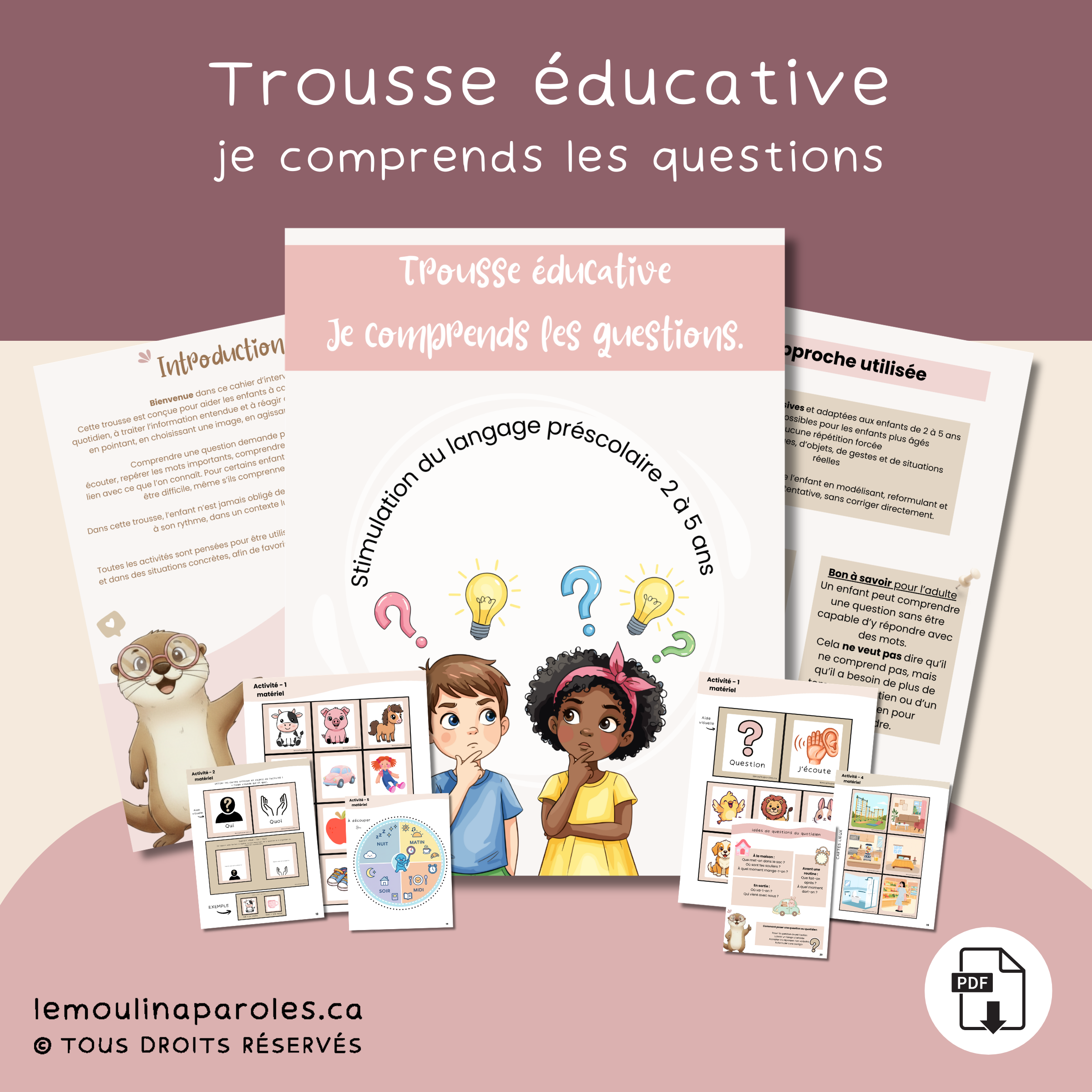 Boîte de Je comprends les questions
