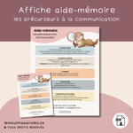 Aide-mémoire sur les précurseurs à la communication chez les enfants de 0 à 3 ans – développement du langage.