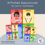 Affiches éducatives des sports olympiques pour le préscolaire et le primaire