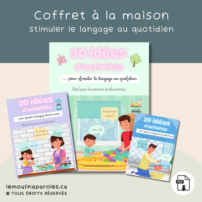 Pack Cahiers – Stimuler le langage au quotidien, aux repas, au bain et au parc