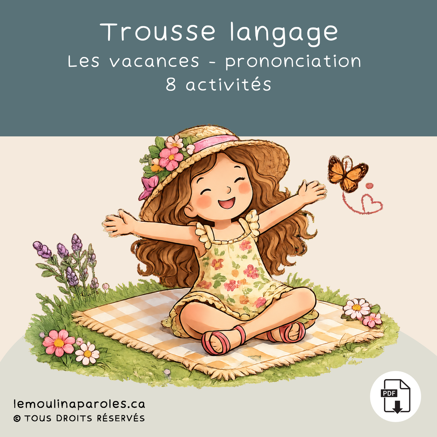 Collection de jeux estivaux de langage comprenant des activités sur les groupes consonantiques, les semi-voyelles et les verbes pronominaux avec des thèmes de plage, zoo, piscine, crème glacée, fraises, feux d’artifice et pédalo.