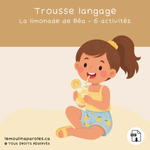 Trousse langage La limonade de Béa – Ensemble de 6 jeux PDF imprimables pour développer le vocabulaire, le discours, les devinettes, la catégorisation et le langage des enfants de 3 à 5 ans, idéal en orthophonie, CPE et préscolaire.